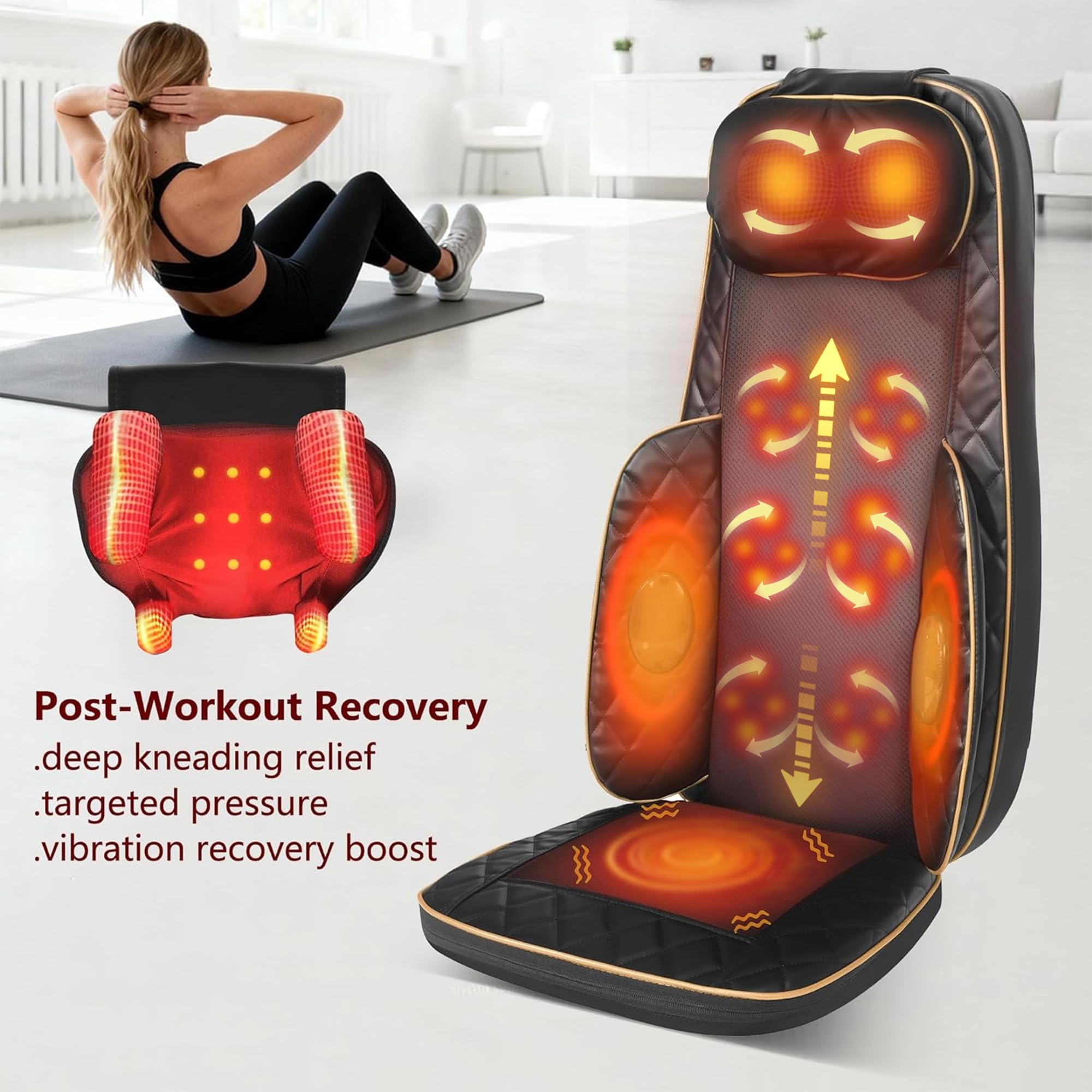Amazon.com: Nsyfe Neck and Back Massager with Heat - Shiatsu Full